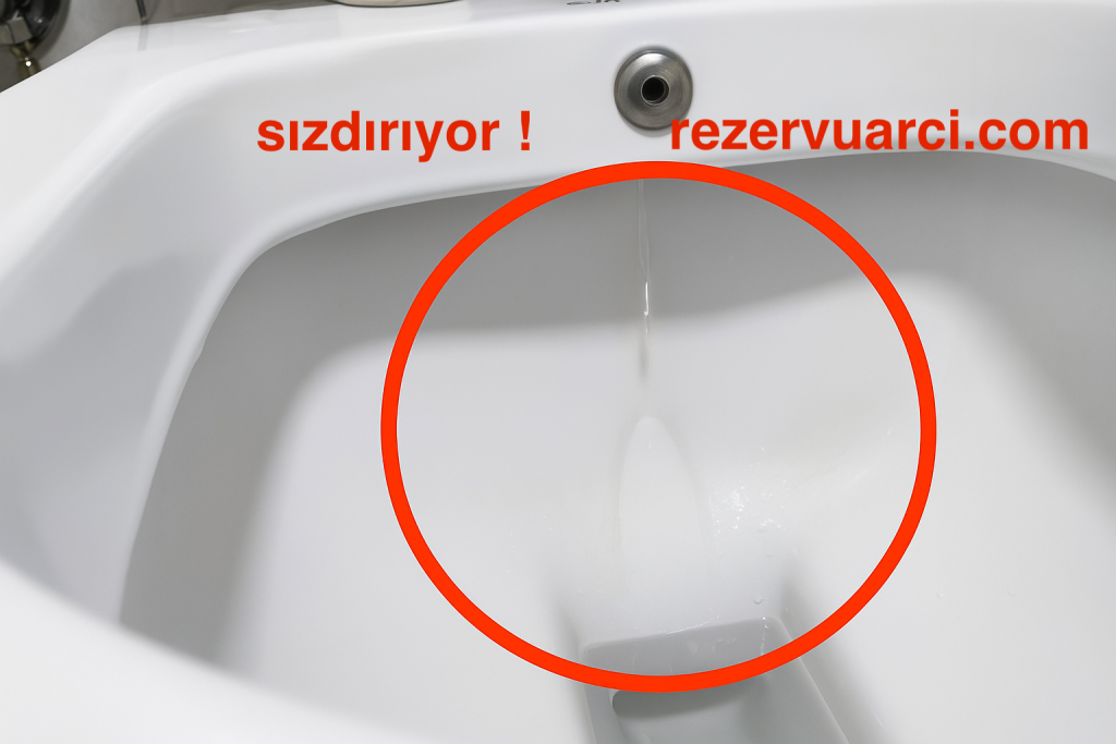 Gömme Rezervuar klozete su akıtıyor